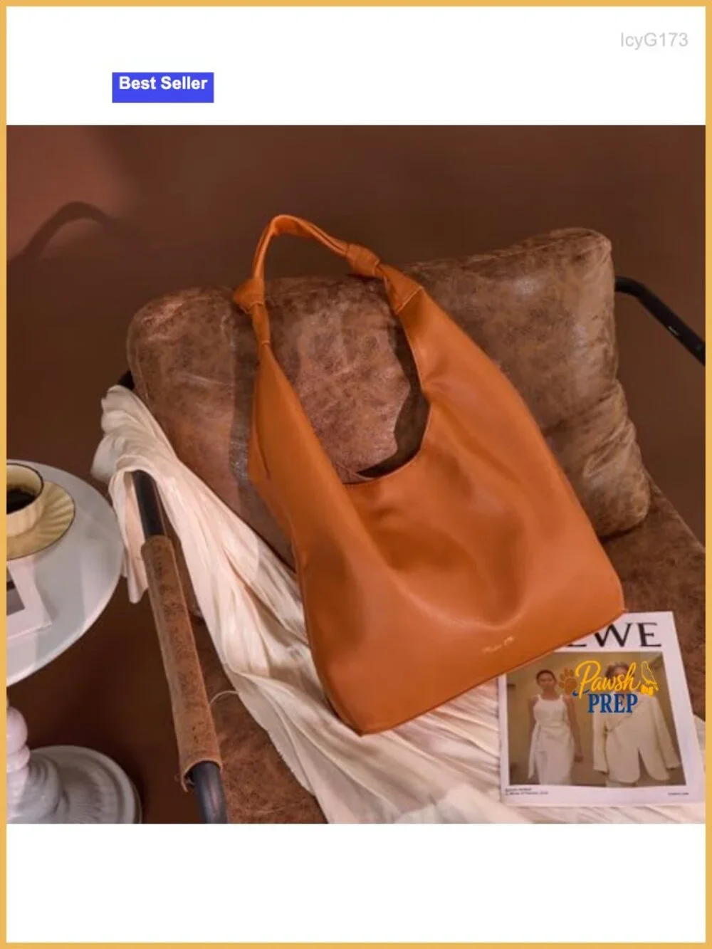 Elegant Soft Vegan Leather Hobo Tote Handbag Large Shoulder Purse